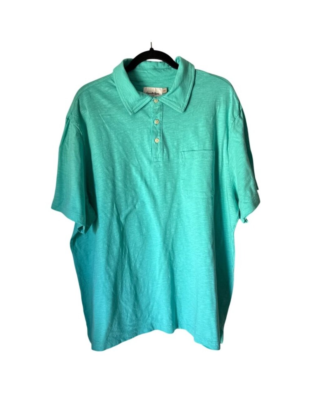Goodfellow & Co Mens XXL Aqua Polo Shirt With Pocket